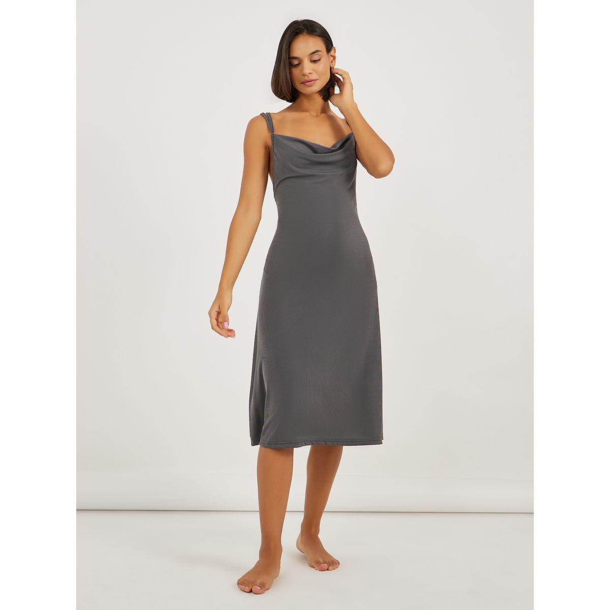قميص نوم مضلع بأربطة ظهر بنمط فراشة-women-clothing-nightwear-nighties-image-2