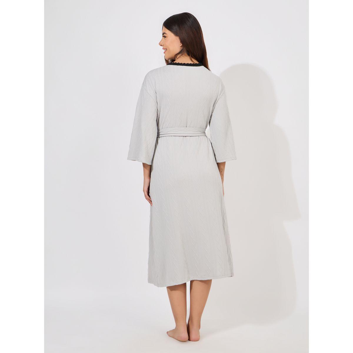 Styli Unwind Textured Contrast Lace Robe-women-clothing-nightwear-robes-image-4