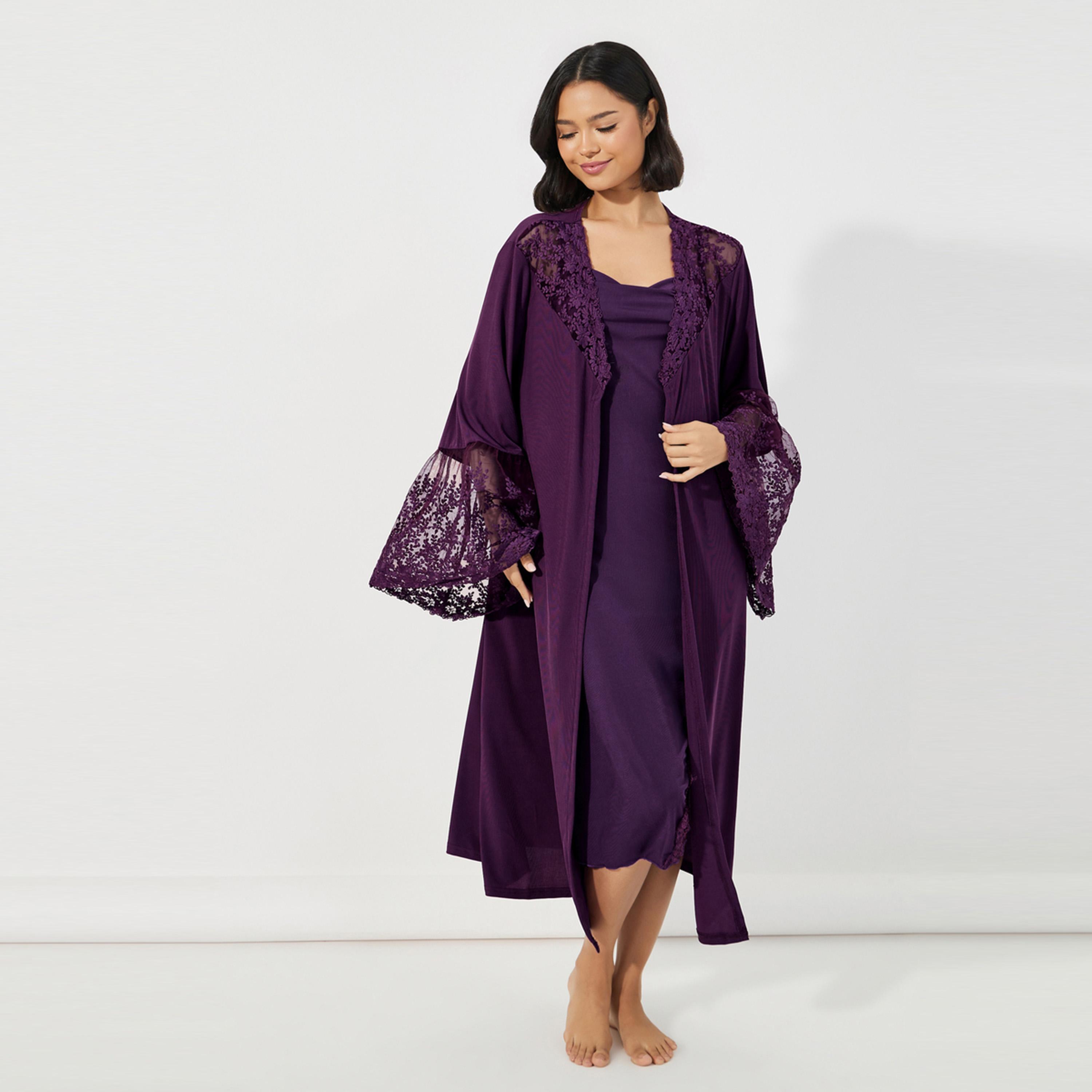 ستايلي - روب بأكمام طويلة أنوايند-women-clothing-nightwear-robes-image-2