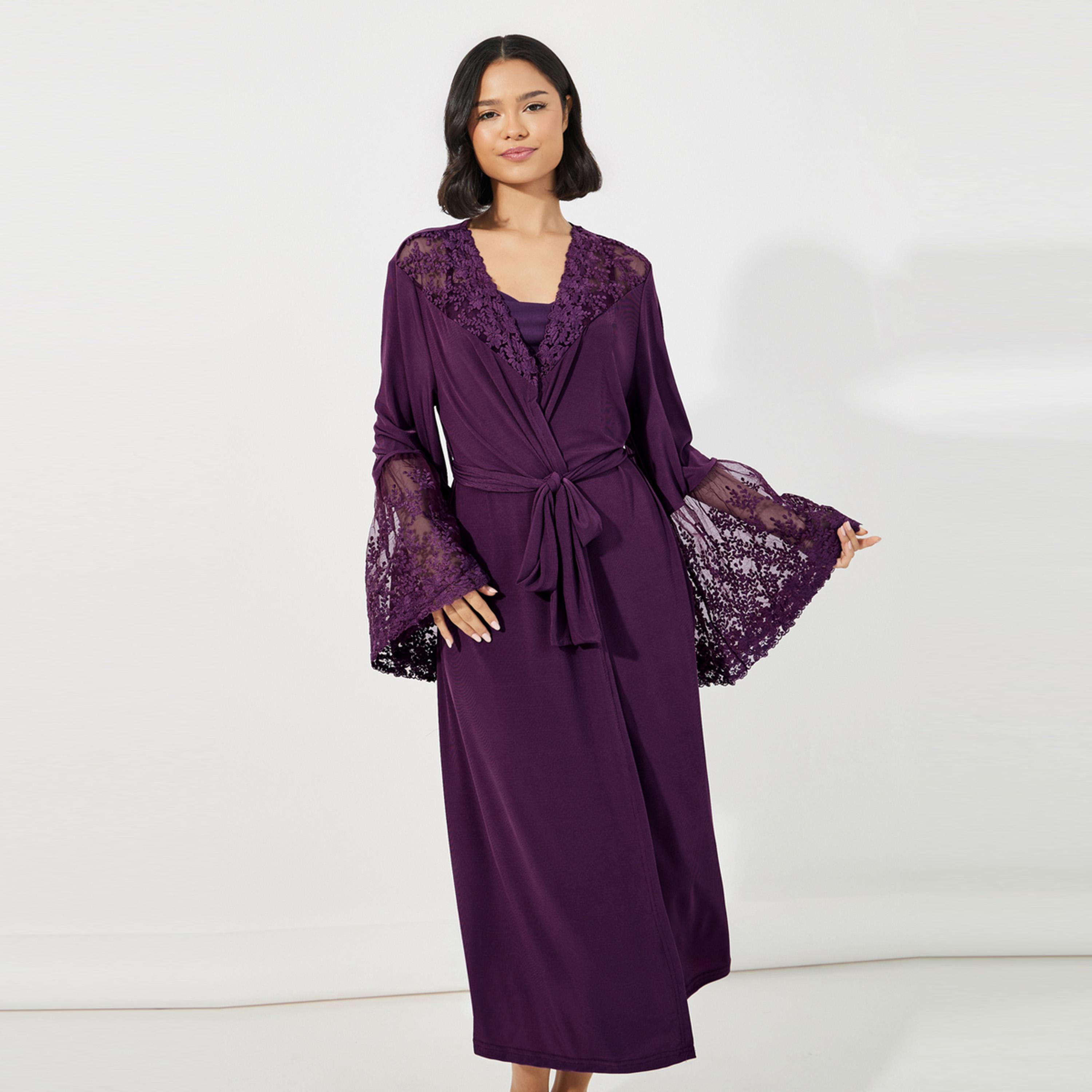 ستايلي - روب بأكمام طويلة أنوايند-women-clothing-nightwear-robes-image-3