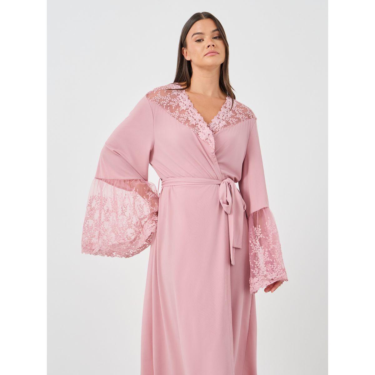 Styli Lace Insert Long Sleeve Robe-women-clothing-nightwear-robes-image-2
