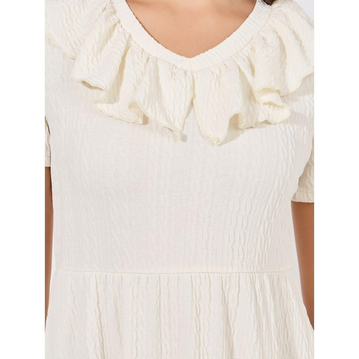 قميص نوم بتفاصيل بارزة الملمس مع كشكش-women-clothing-nightwear-nighties-image-3