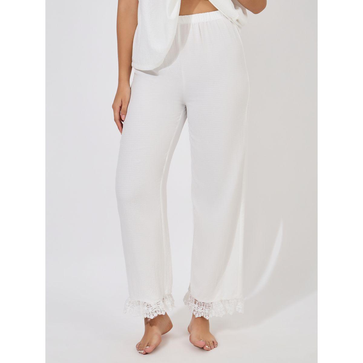 Styli Unwind Lace Trim V Neck Top & Pyjama Set-women-clothing-nightwear-pyjamas-longsets-image-5