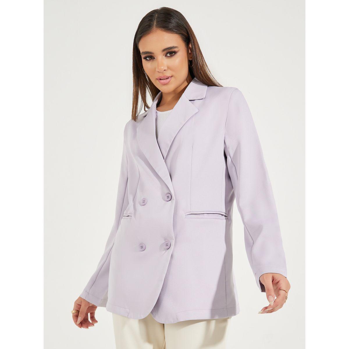Styli Regular Fit Longline Double Breasted Blazer-women-clothing-coatsandjackets-blazers-image-3