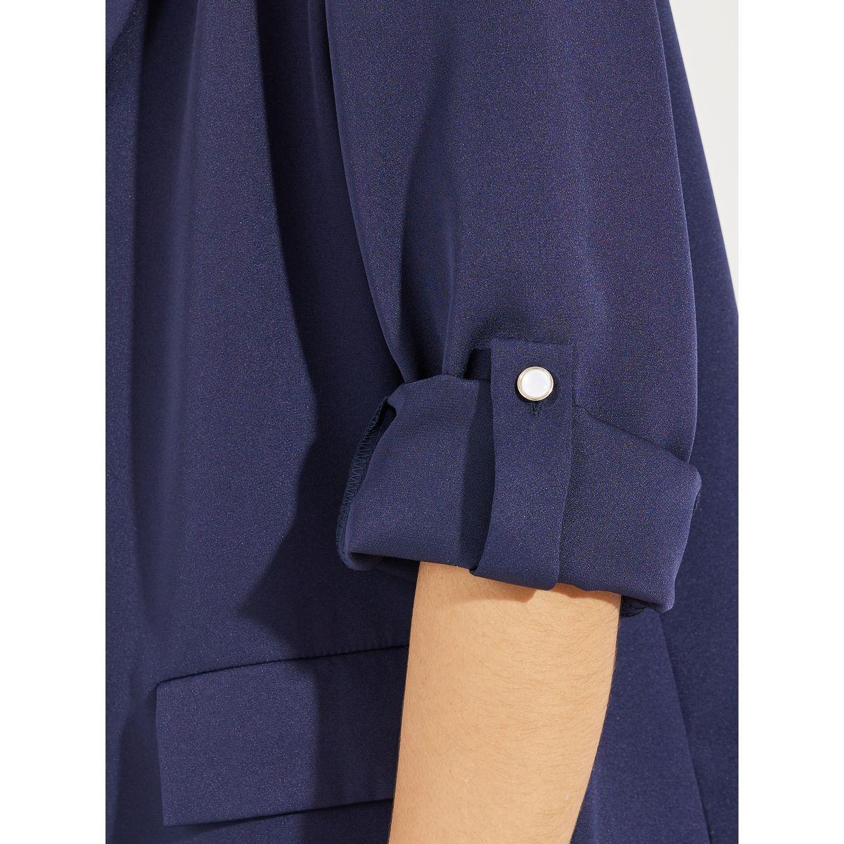 بليزر طوبل بقصة عادية مع اكمام ملفوفة-women-clothing-coatsandjackets-blazers-image-4