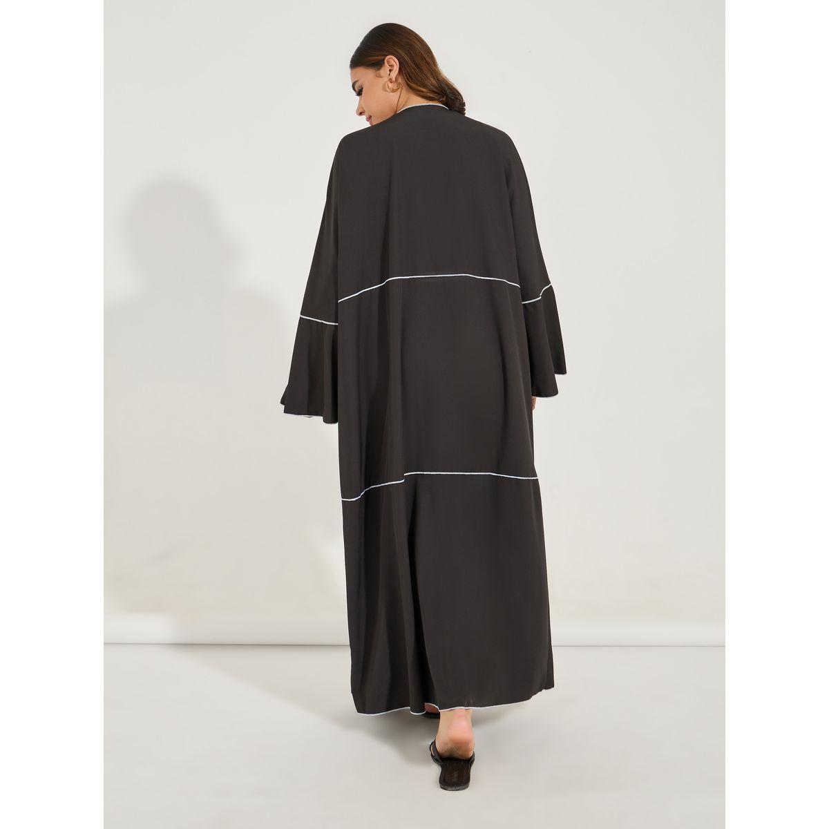 Styli Regular Fit Maxi Kimono with Contrast Stitch Detail-women-clothing-shirtsandblouses-shirts-image-4