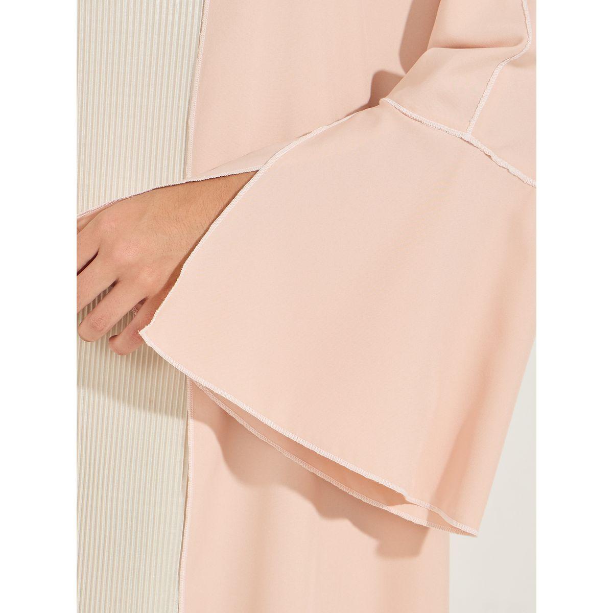 Styli Regular Fit Maxi Kimono with Contrast Stitch Detail-women-clothing-shirtsandblouses-shirts-image-3