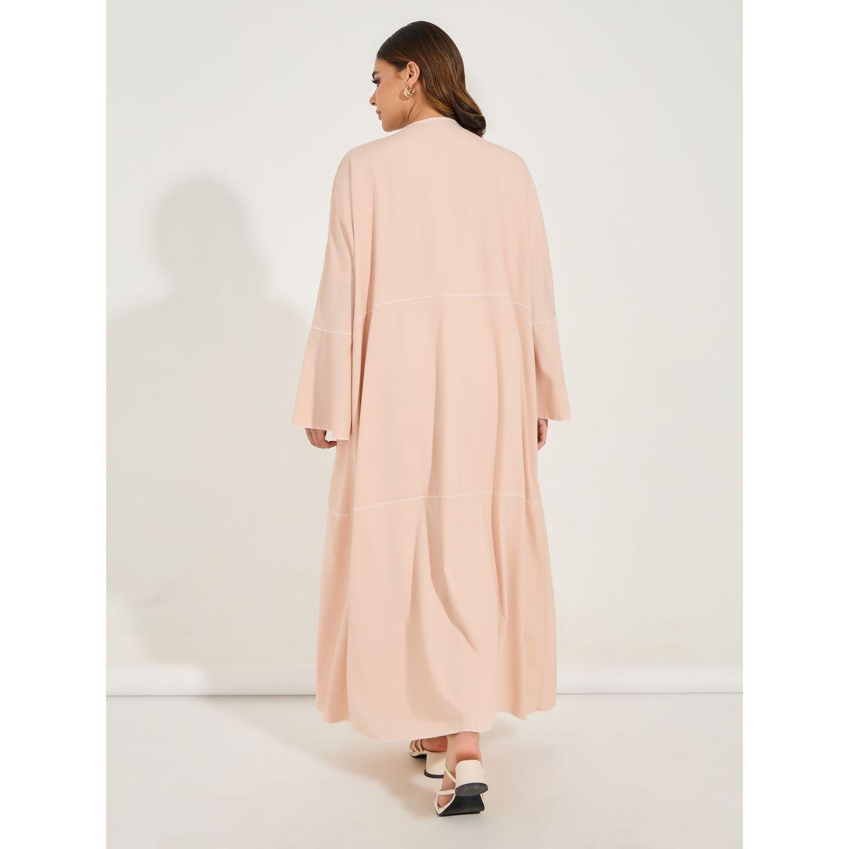Styli Regular Fit Maxi Kimono with Contrast Stitch Detail-women-clothing-shirtsandblouses-shirts-image-4