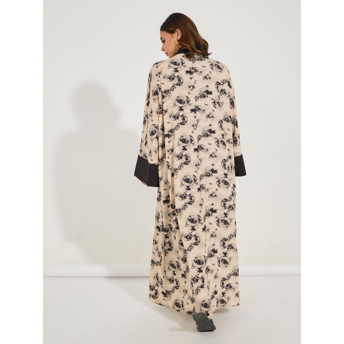 Styli Regular Fit Maxi Floral Print Kimono-women-clothing-shirtsandblouses-shirts-image-4