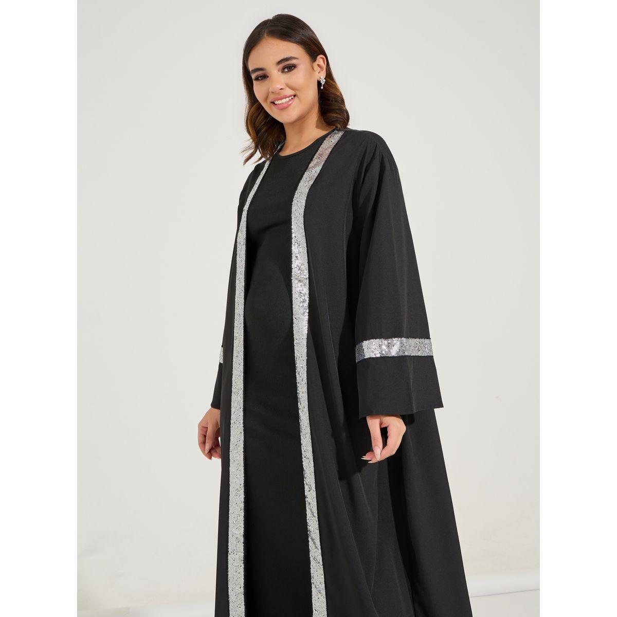 Styli Regular Fit Maxi Kimono with Embellished Taping-women-clothing-shirtsandblouses-shirts-image-2