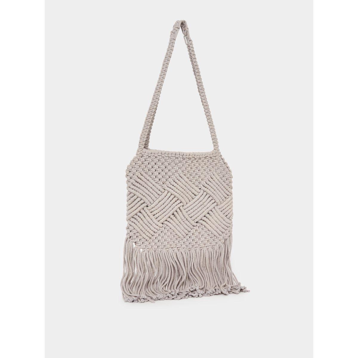 Styli Weave Pattern Crochet Shoulder Bag-women-bagsandwallets-handbags-image-1