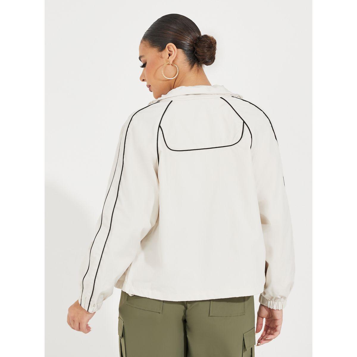 Styli Oversized Regular Length Bomber Jacket with Contrast Piping-women-winterwear-coatsandjackets-jackets-image-6