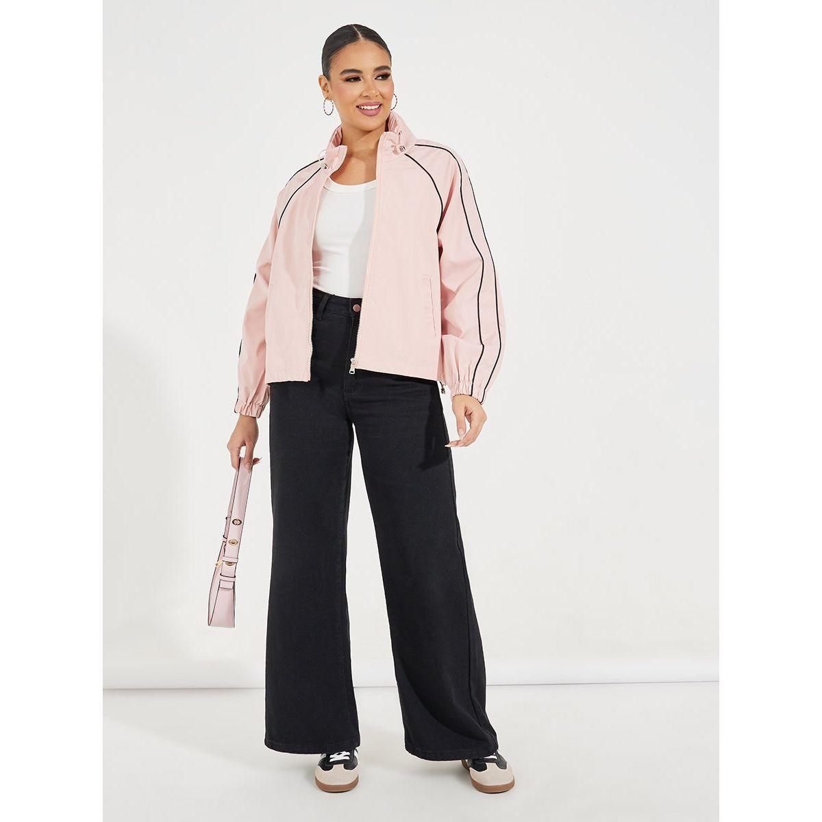 جاكيت بومبر فضفاض بتفاصيل حزوز مُتباينة-women-winterwear-coatsandjackets-jackets-image-2