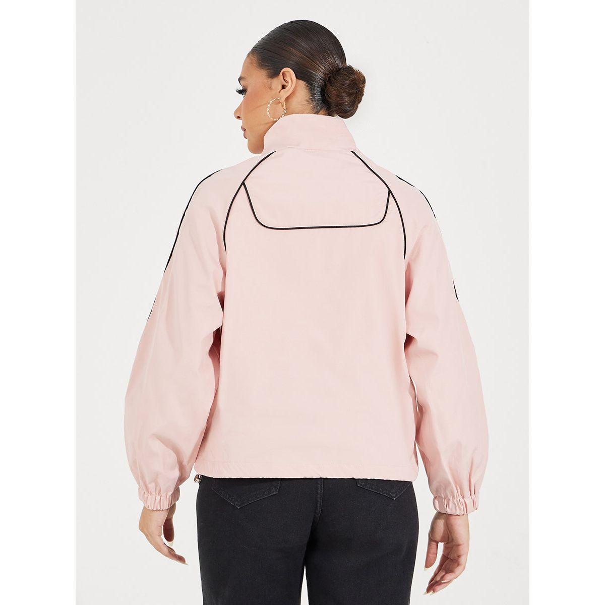 Styli Oversized Regular Length Bomber Jacket with Contrast Piping-women-winterwear-coatsandjackets-jackets-image-6