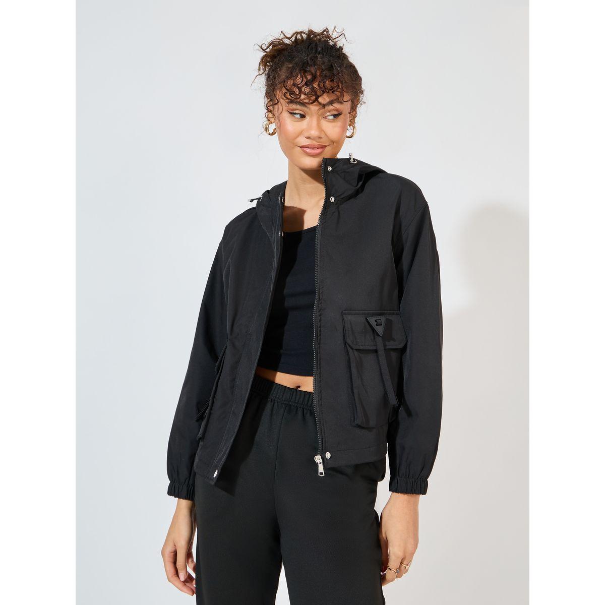 Styli Regular Length Pocket Detail Utility Bomber Jacket-women-winterwear-coatsandjackets-jackets-image-2