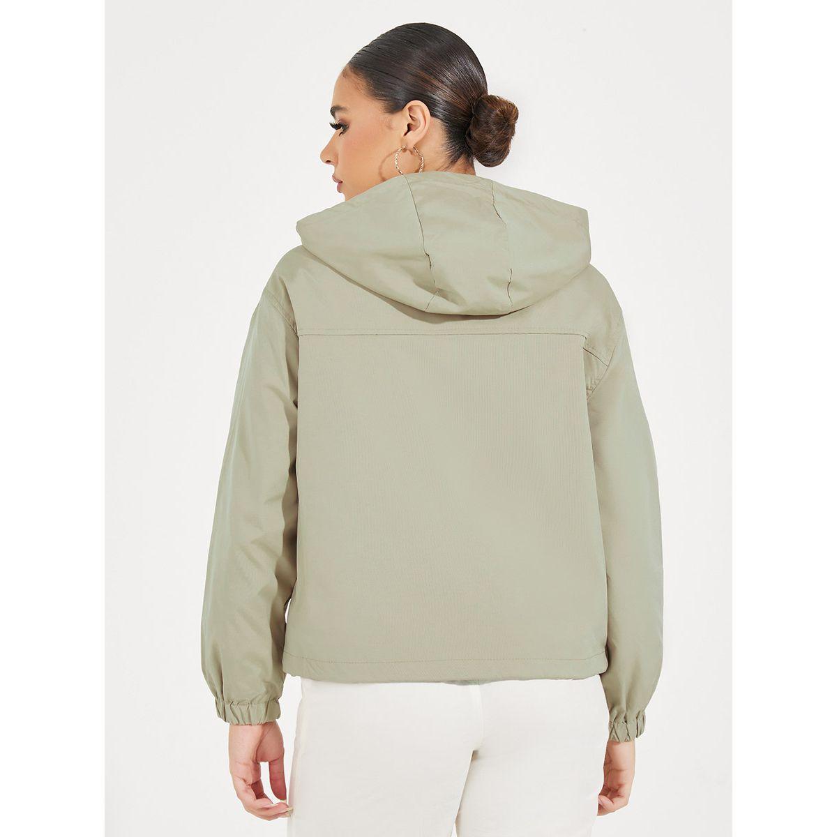 Styli Regular Length Pocket Detail Utility Bomber Jacket-women-winterwear-coatsandjackets-jackets-image-5