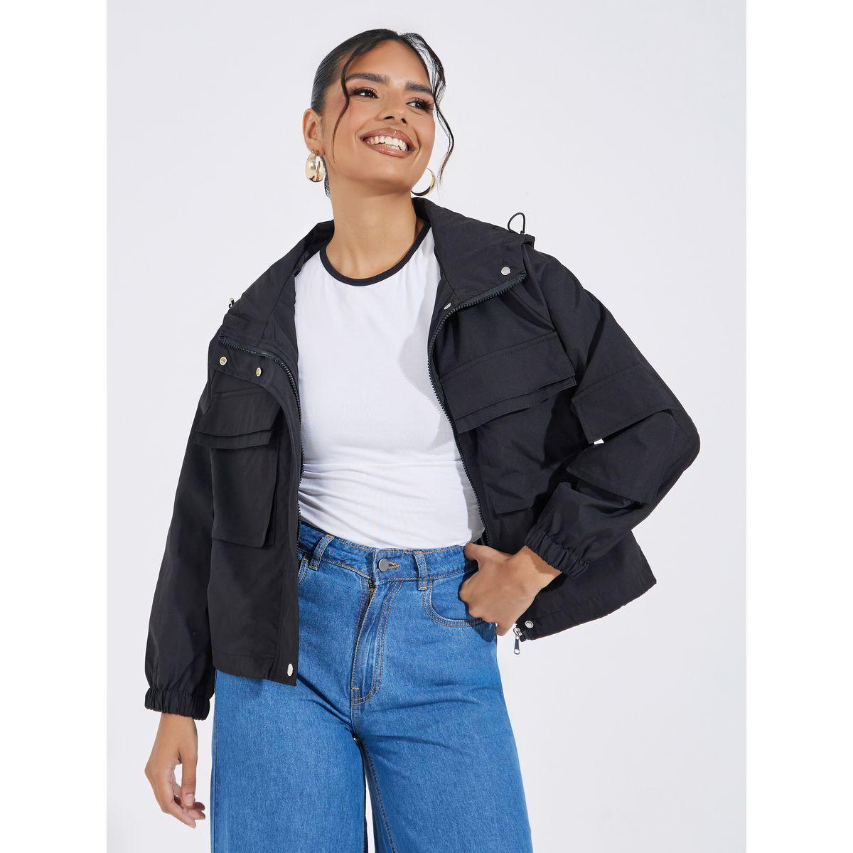 Styli Boxy Fit Short Length Utility Jacket-women-winterwear-coatsandjackets-jackets-image-1