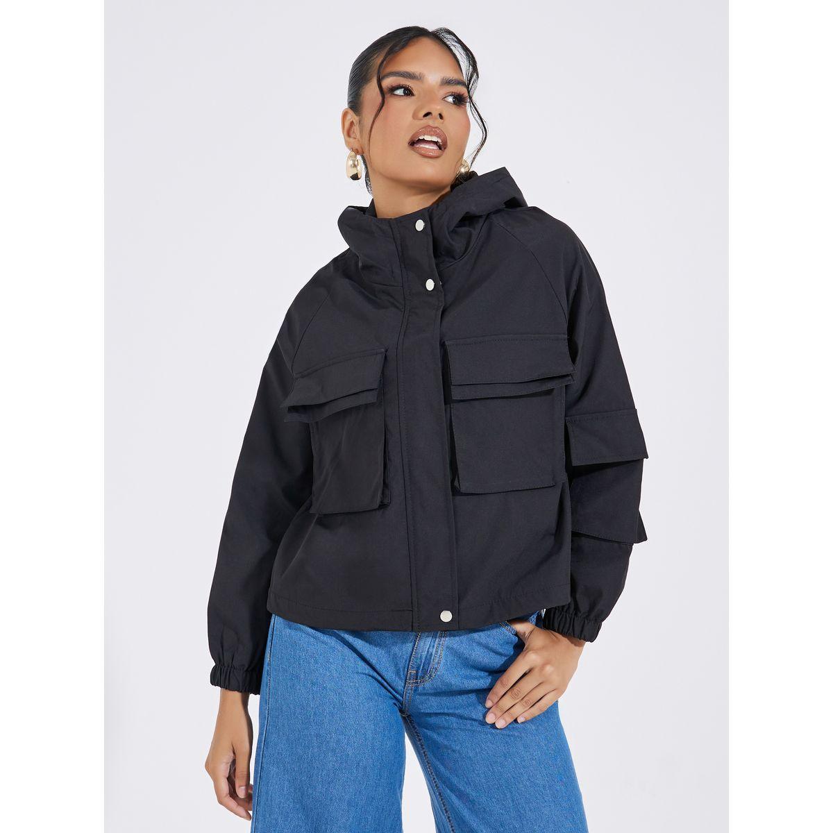 Styli Boxy Fit Short Length Utility Jacket-women-winterwear-coatsandjackets-jackets-image-3