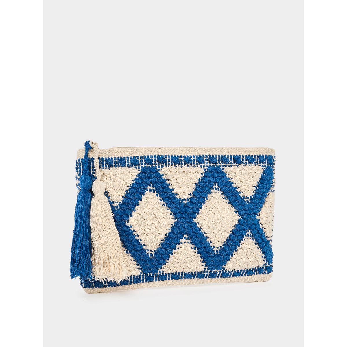 Styli Diamond Pattern Clutch with Tassel-women-bagsandwallets-handbags-image-1