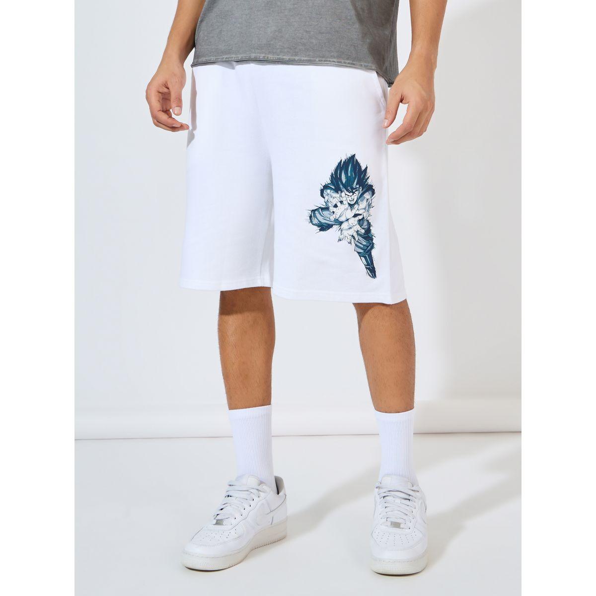 Styli Anime Dragon Ball Z Character Graphic Oversized Shorts-men-clothing-bottoms-shorts-image-1