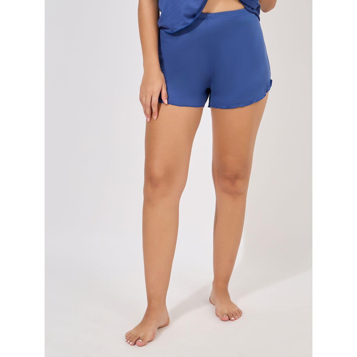 مجموعة من شورت وبلوزة كامي سادة-women-clothing-nightwear-pyjamas-shortsets-image-5