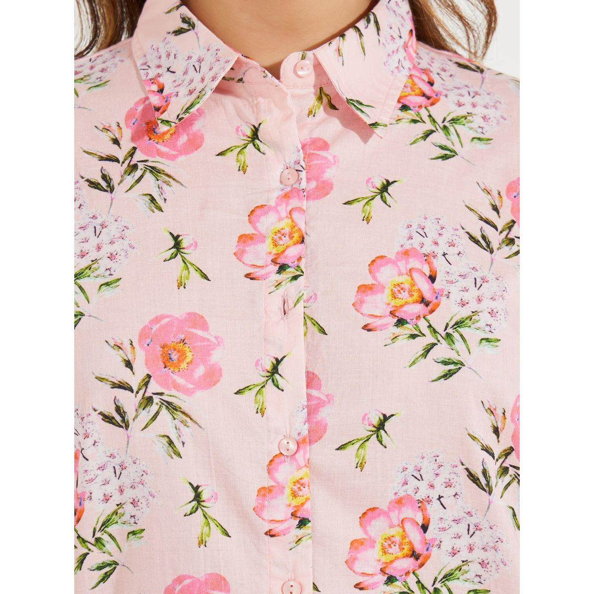 بلوزة مطبعة بزهور مع قصة واسعة وازرار غلق-women-clothing-shirtsandblouses-shirts-image-4