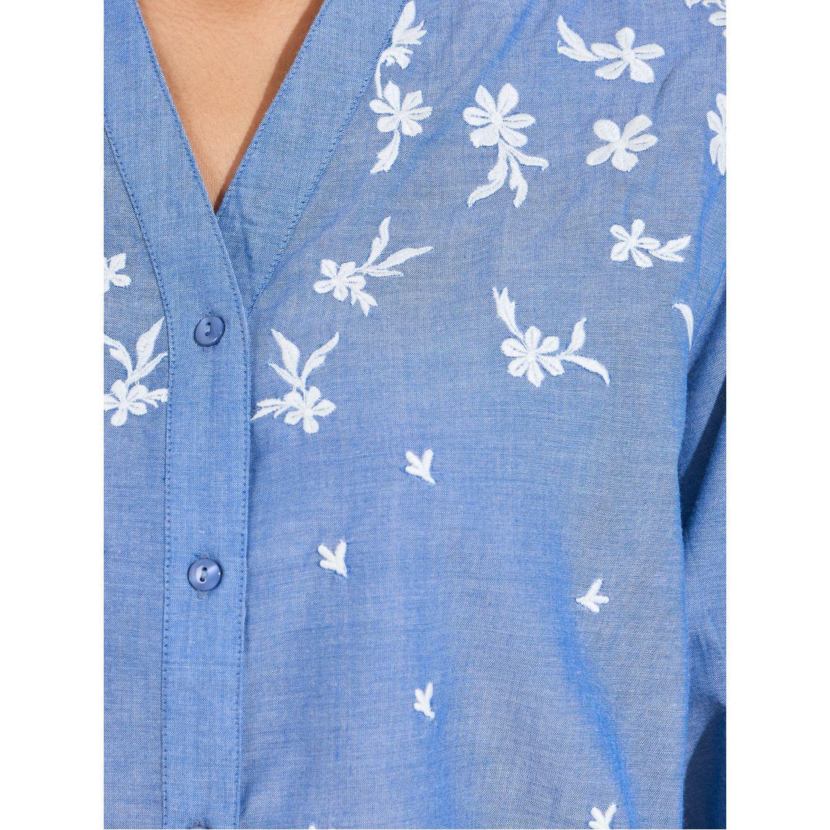 بلوزة بتفاصيل مُطرّزة مع أكمام بالون-women-clothing-shirtsandblouses-blouses-image-4