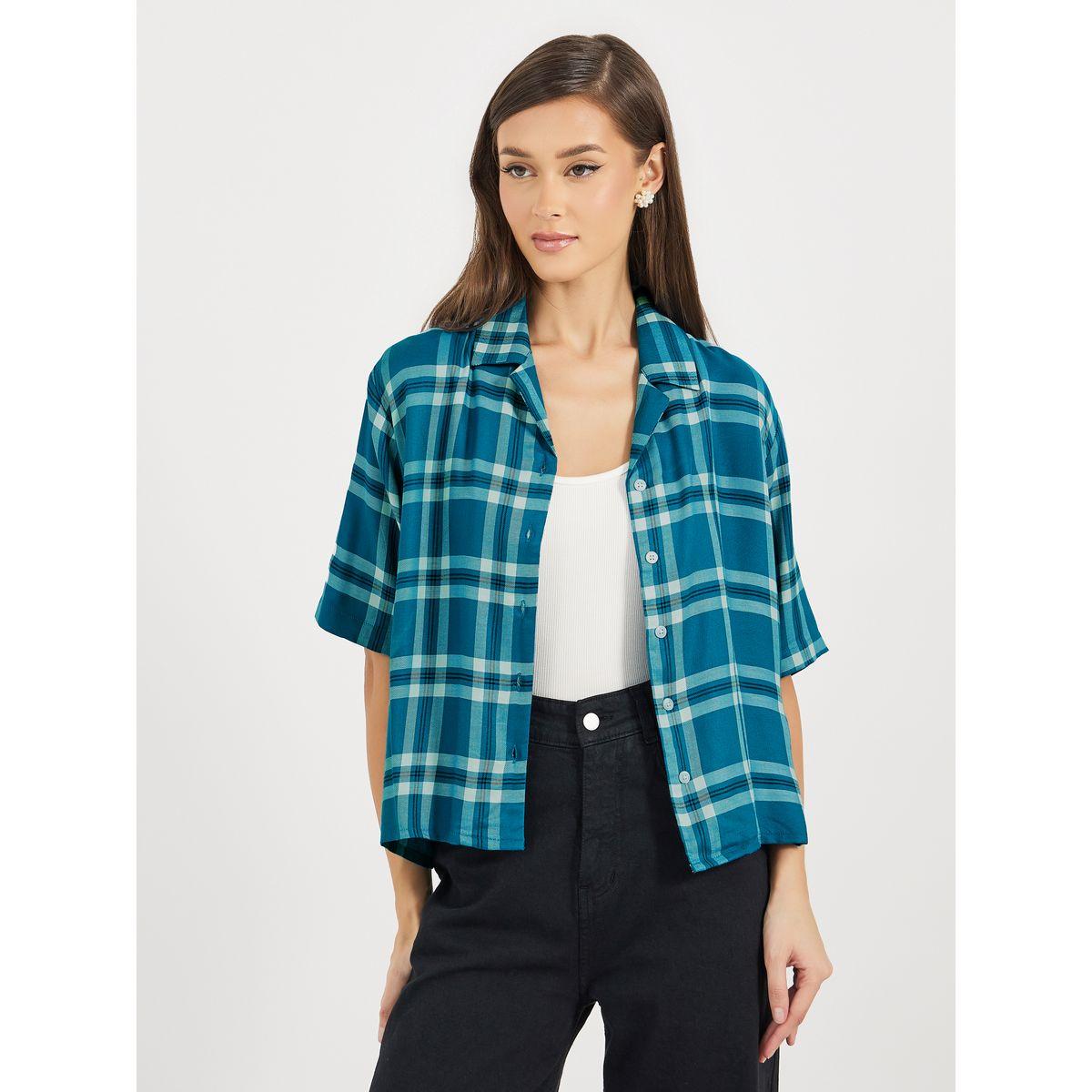 بلوزة بقصة واسعة وأكمام قصيرة-women-clothing-shirtsandblouses-shirts-image-3