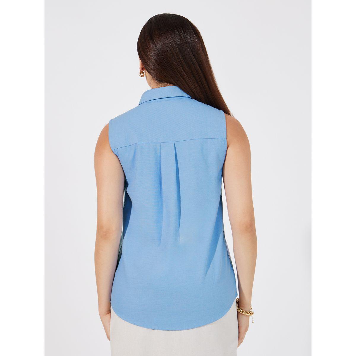 Styli Buttoned Down Loose Fit Sleeveless Shirt-women-clothing-shirtsandblouses-shirts-image-5
