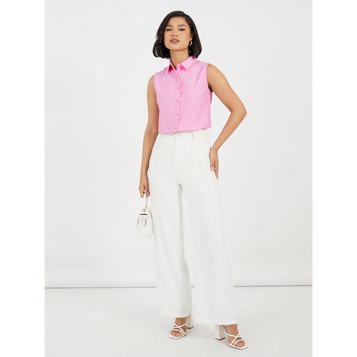 Styli Buttoned Down Loose Fit Sleeveless Shirt-women-clothing-shirtsandblouses-shirts-image-2