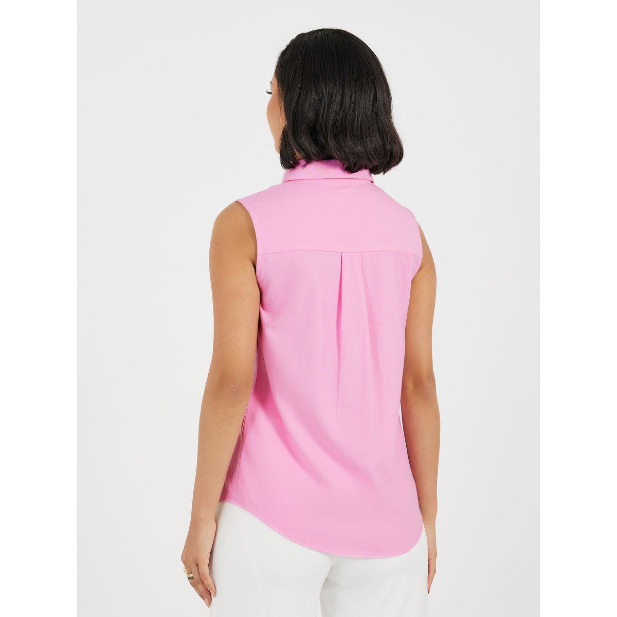 Styli Buttoned Down Loose Fit Sleeveless Shirt-women-clothing-shirtsandblouses-shirts-image-5