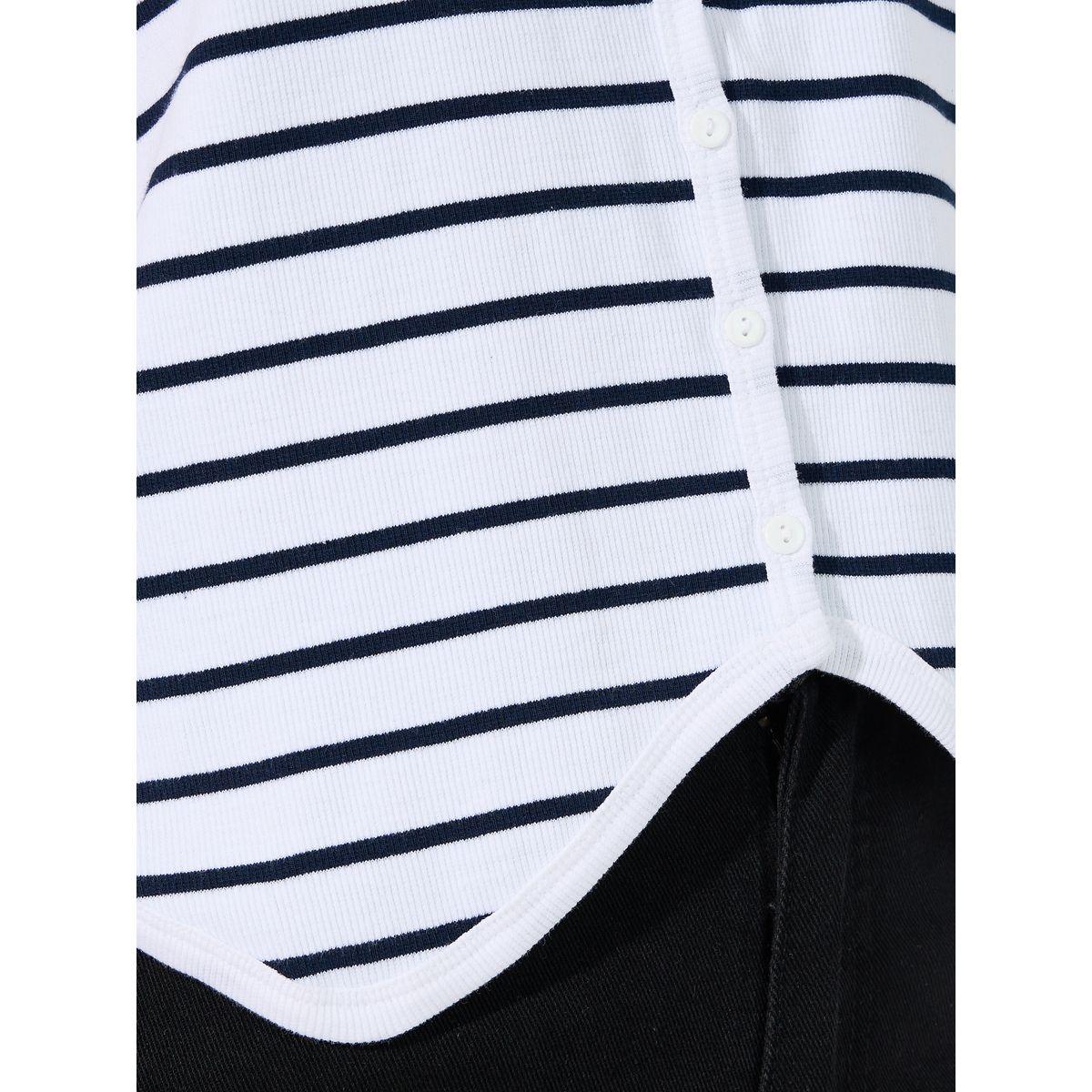 Styli Striped Asymmetric Hem Vest-women-clothing-tshirts-image-3
