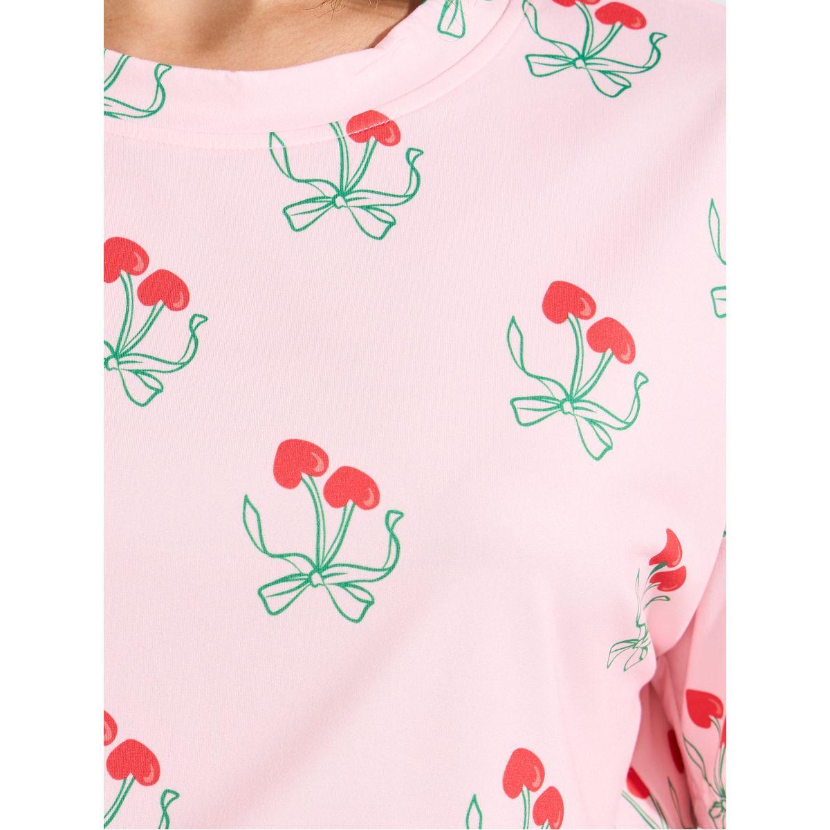 Styli Unwind AOP Cherry Drop Shoulder T-Shirt & Short Set-women-clothing-nightwear-pyjamas-shortsets-image-4
