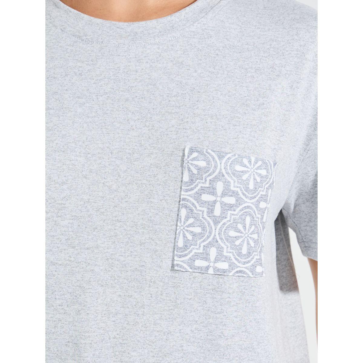 Styli Unwind Aztec Print Pocket T-Shirt & Short Set-women-clothing-nightwear-pyjamas-shortsets-image-4