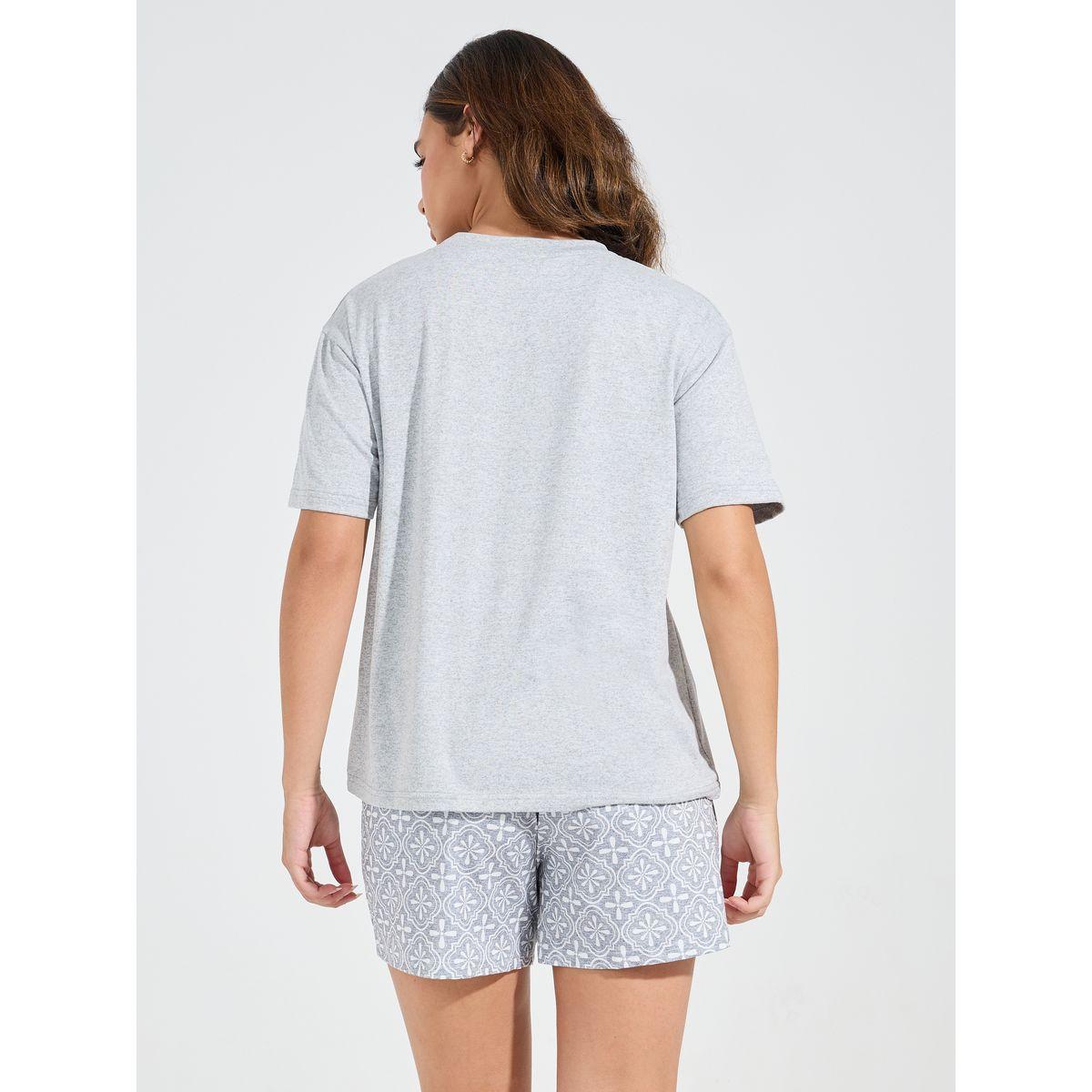 Styli Unwind Aztec Print Pocket T-Shirt & Short Set-women-clothing-nightwear-pyjamas-shortsets-image-6