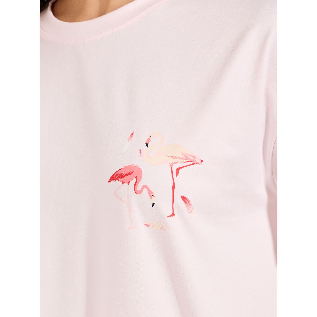 Styli Unwind Flamingo Dropped Shoulder T-Shirt & Piped Short Set-women-clothing-nightwear-pyjamas-shortsets-image-3