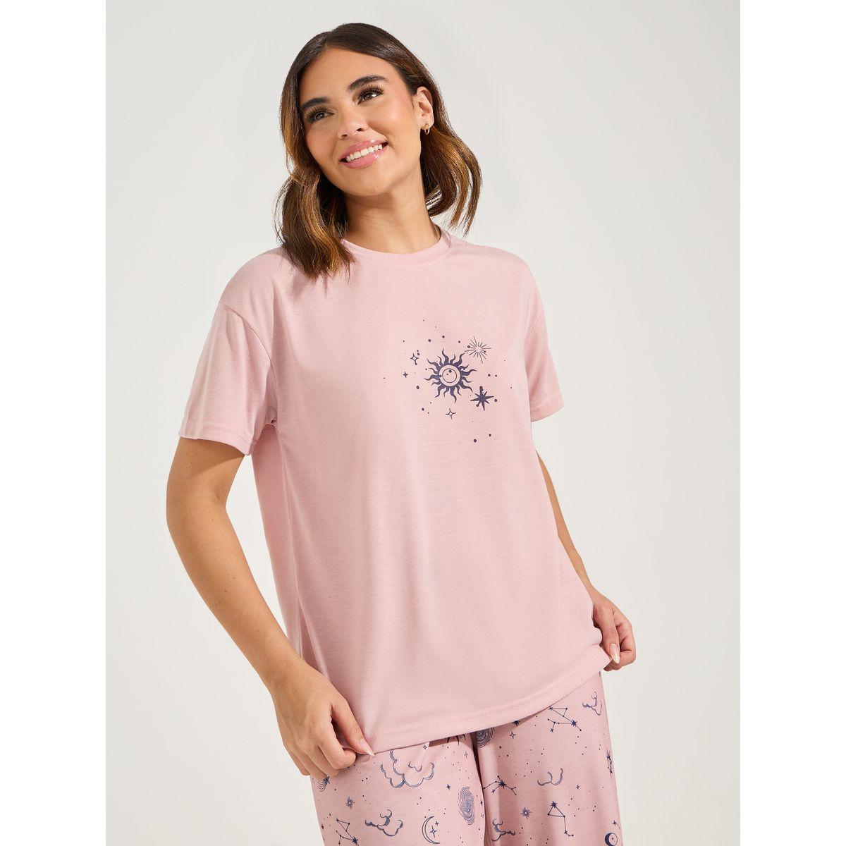 طقم من بنطال بيجاما مع تيشيرت باكتاف منخفضة-women-clothing-nightwear-pyjamas-longsets-image-2
