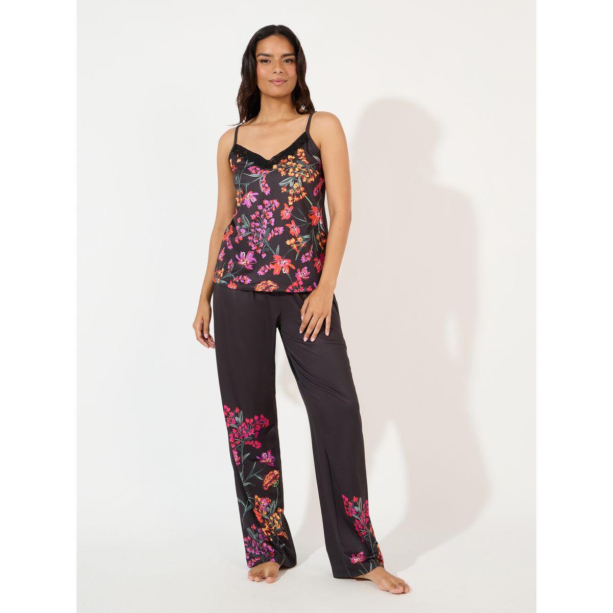 Styli Unwind AOP Floral Cami & Placement Pyjama Set-women-clothing-nightwear-pyjamas-longsets-image-1