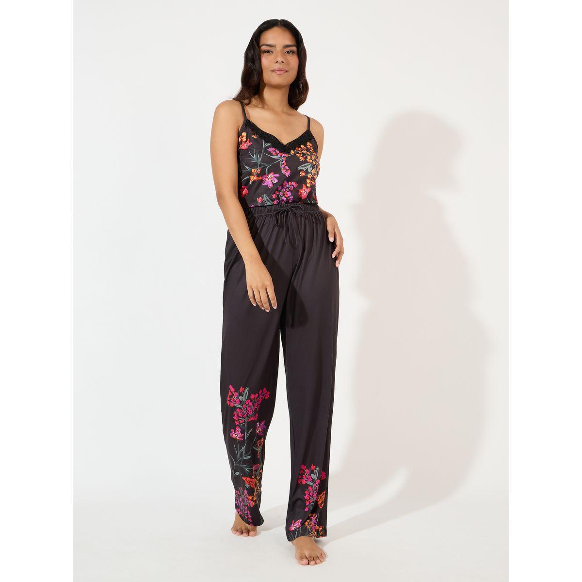 Styli Unwind AOP Floral Cami & Placement Pyjama Set-women-clothing-nightwear-pyjamas-longsets-image-2