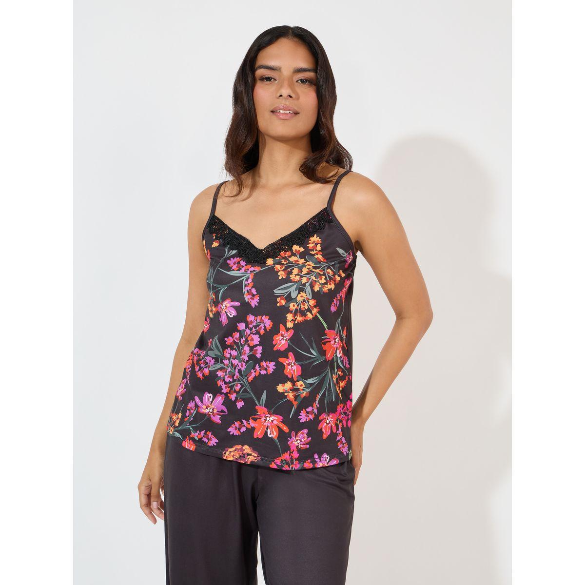 Styli Unwind AOP Floral Cami & Placement Pyjama Set-women-clothing-nightwear-pyjamas-longsets-image-3