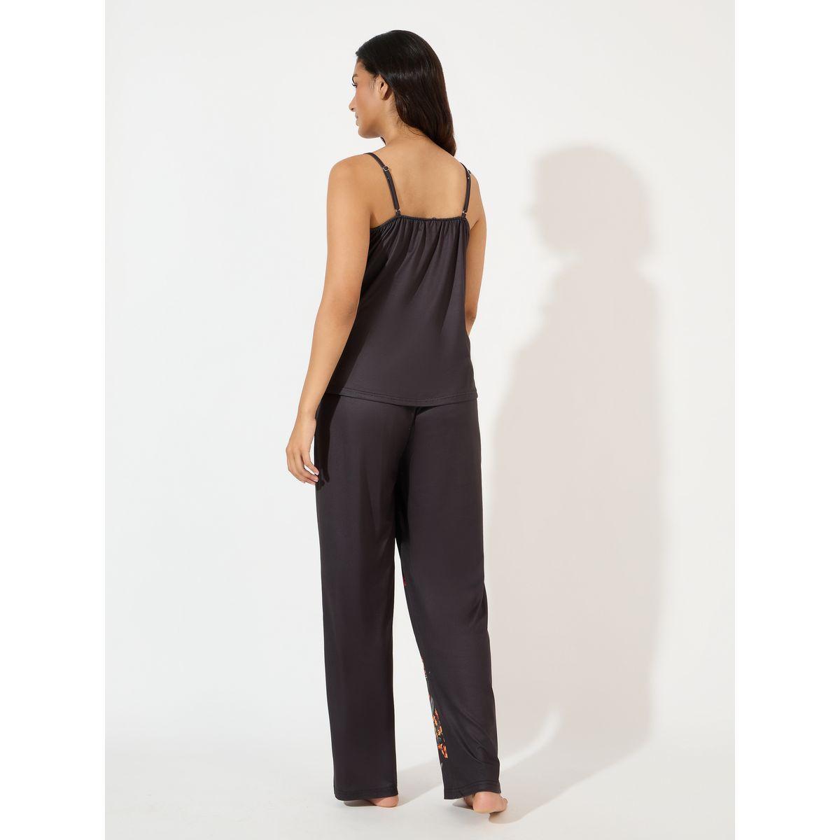 Styli Unwind AOP Floral Cami & Placement Pyjama Set-women-clothing-nightwear-pyjamas-longsets-image-5