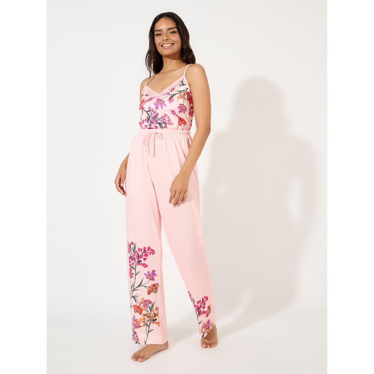 طقم من بنطال بييجاما مع بلوزة كامي مطبعة بالكامل-women-clothing-nightwear-pyjamas-longsets-image-2