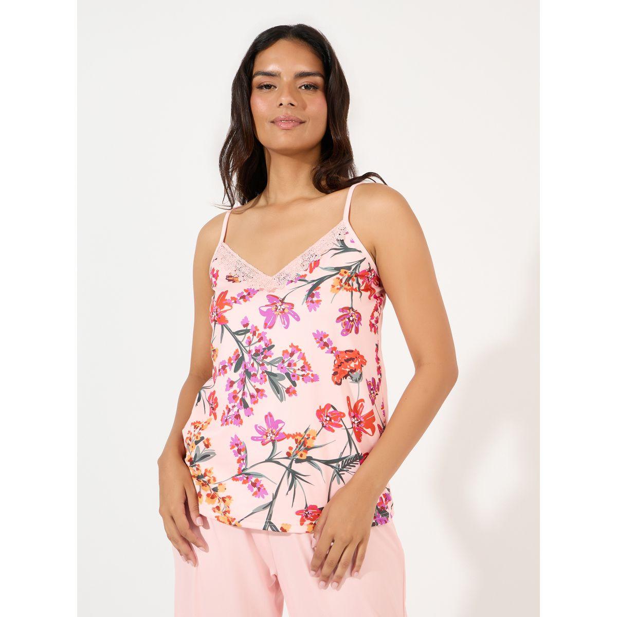 Styli Unwind AOP Floral Cami & Placement Pyjama Set-women-clothing-nightwear-pyjamas-longsets-image-3