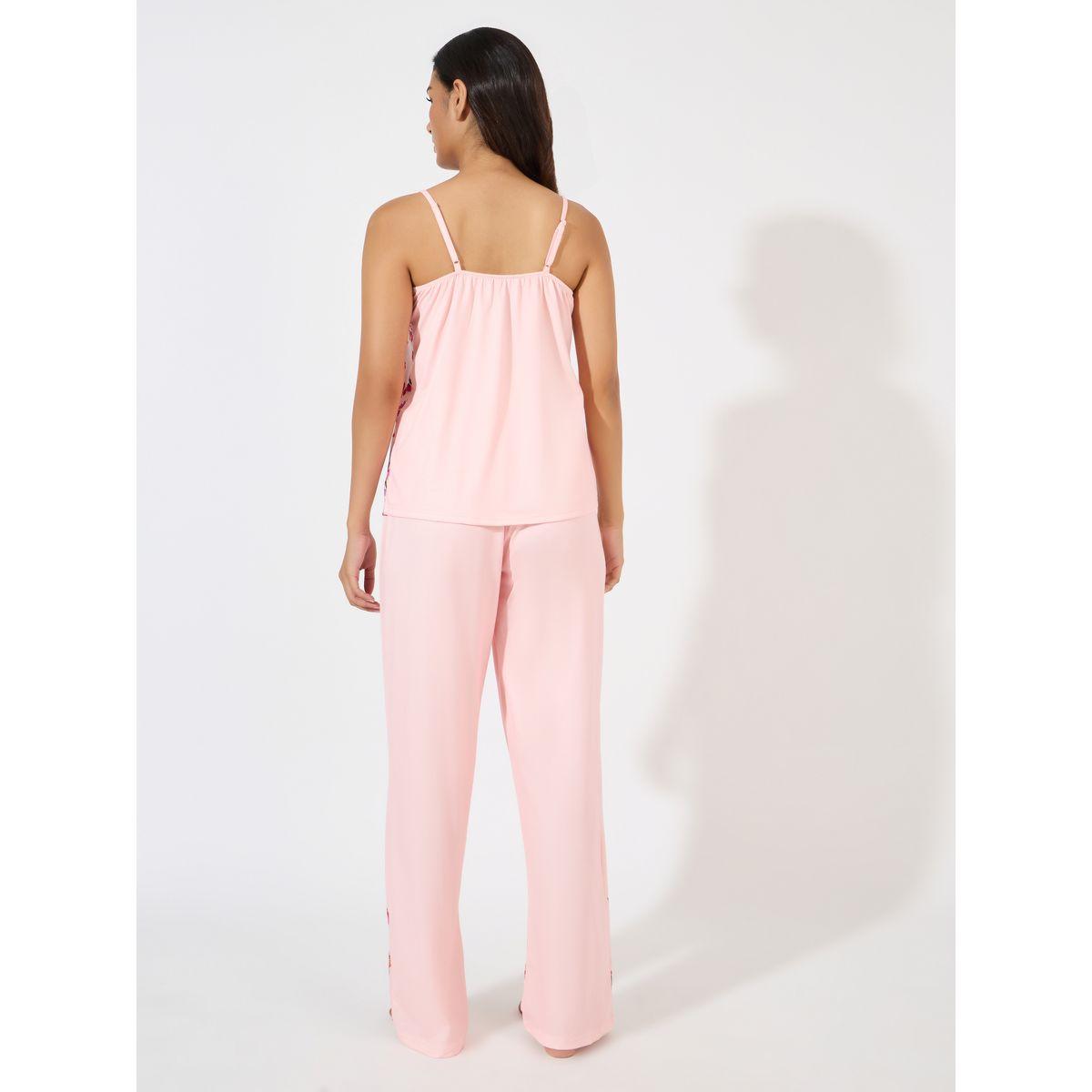 طقم من بنطال بييجاما مع بلوزة كامي مطبعة بالكامل-women-clothing-nightwear-pyjamas-longsets-image-5