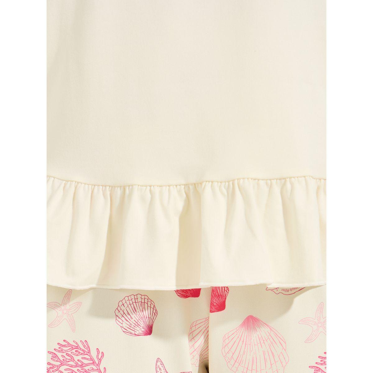 Styli Unwind Ruffle Hem T-Shirt & Shell Print Pyjama Set-women-clothing-nightwear-pyjamas-longsets-image-3