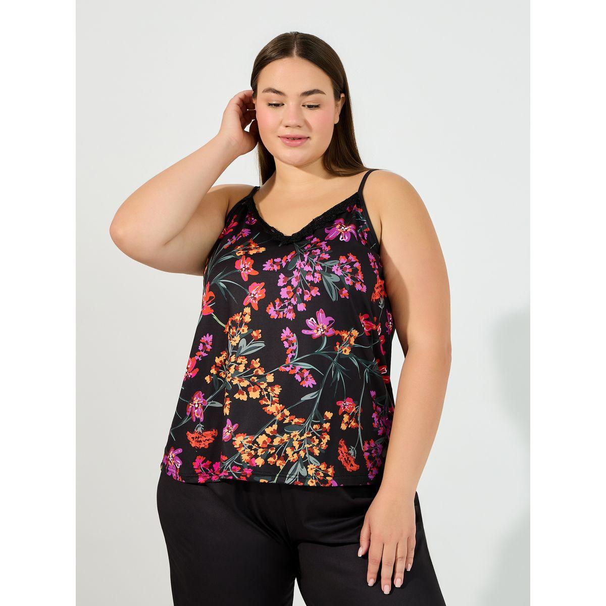 طقم من بنطال بيجاما بمقاس كبير مع بلوزة كامي-women-clothing-nightwear-pyjamas-longsets-image-2