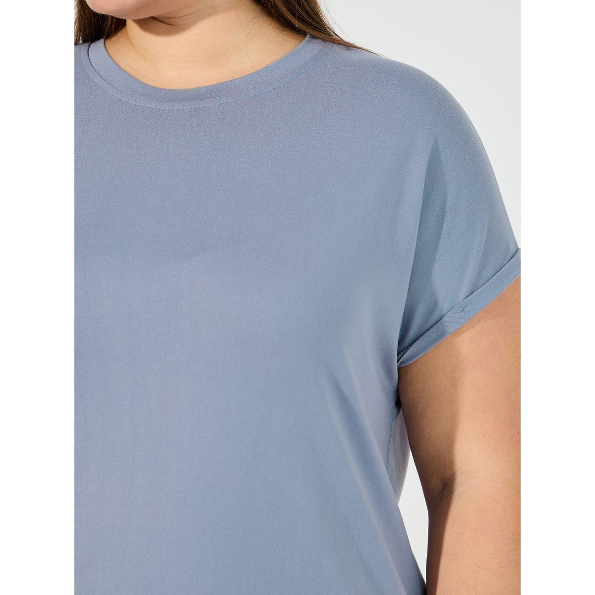 Styli Unwind Plus Size Turn-Up Sleeve T-Shirt & Printed Pyjama Set-women-clothing-nightwear-pyjamas-longsets-image-3