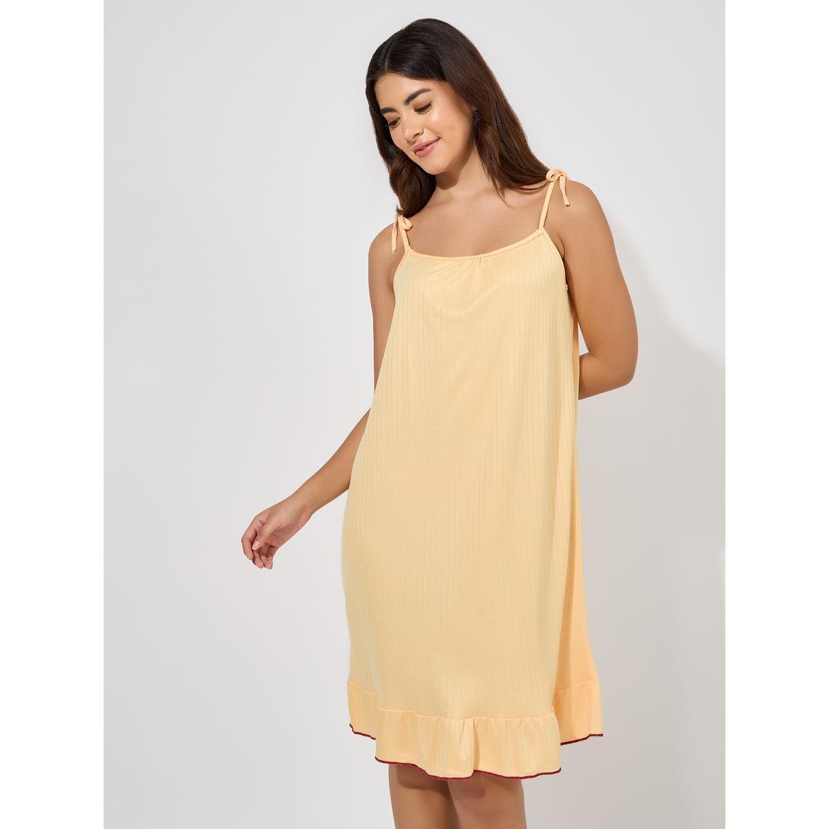 Styli Unwind Strappy Ruffle Hem Slip Dress-women-clothing-nightwear-nighties-image-2