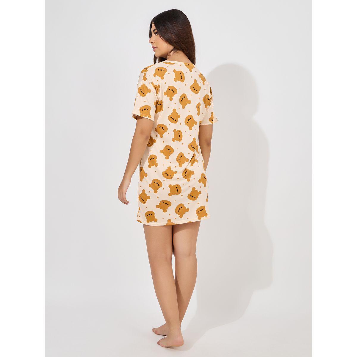 قميص نوم مطبع بالكامل مع اكتاف منخفضة-women-clothing-nightwear-nighties-image-4