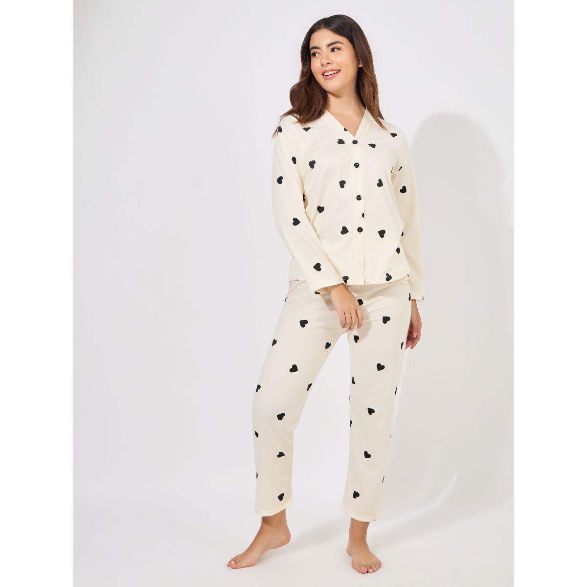 Styli Unwind AOP Heart Collarless Shirt & Pyjama Set-women-clothing-nightwear-pyjamas-longsets-image-1